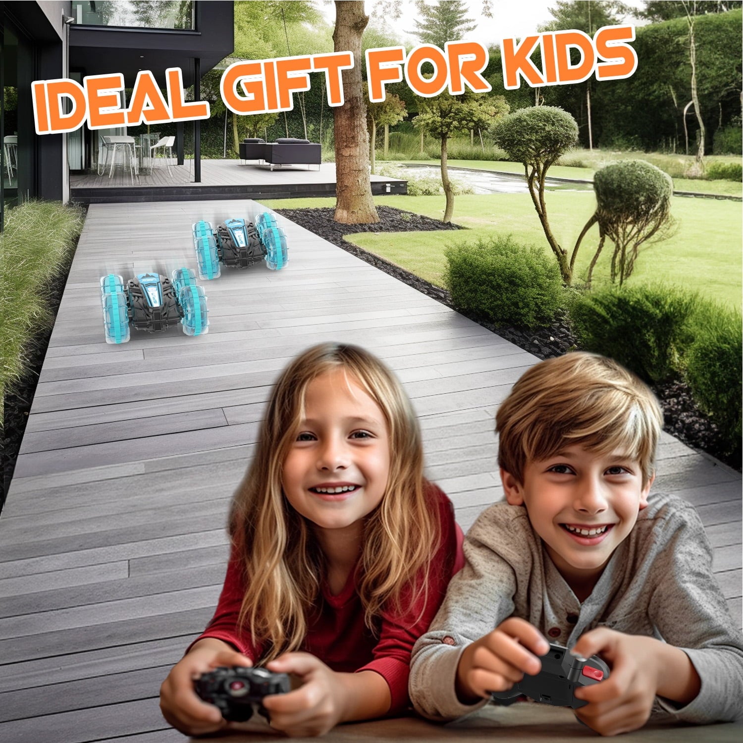 RC Car for Kids, 2.4 GHz Amphibious Remote Control Cars All Terrain Toys Boys Girls Gifts